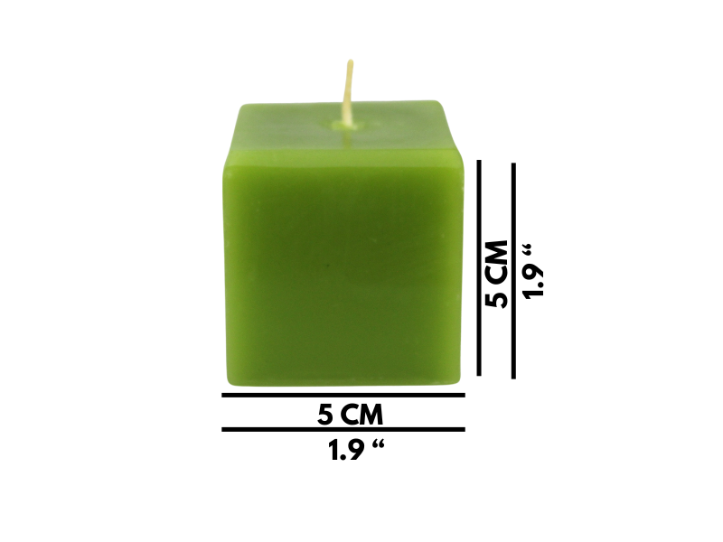 VELA CUBO VERDE OLIVO CH 