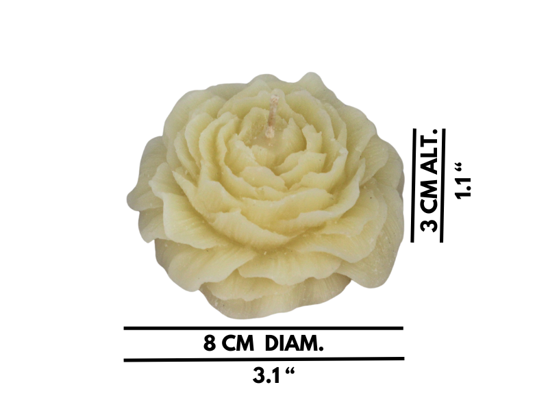 VELA FLOR PETALOS BEIGE