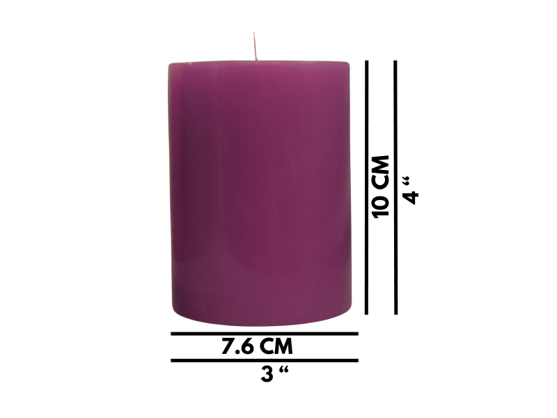 VELA DE INTENCIÓN CILINDRICA MORADA