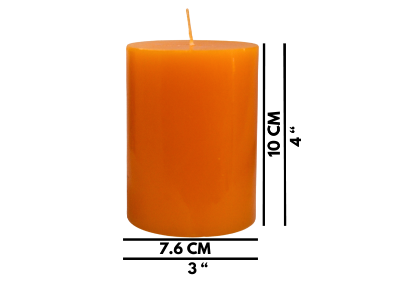 VELA DE INTENCIÓN CILINDRICA NARANJA