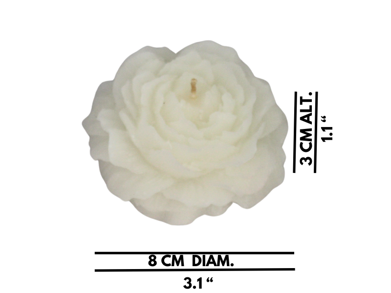 VELA FLOR PETALOS BLANCA 