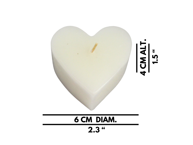 VELA CORAZON BLANCO MINI