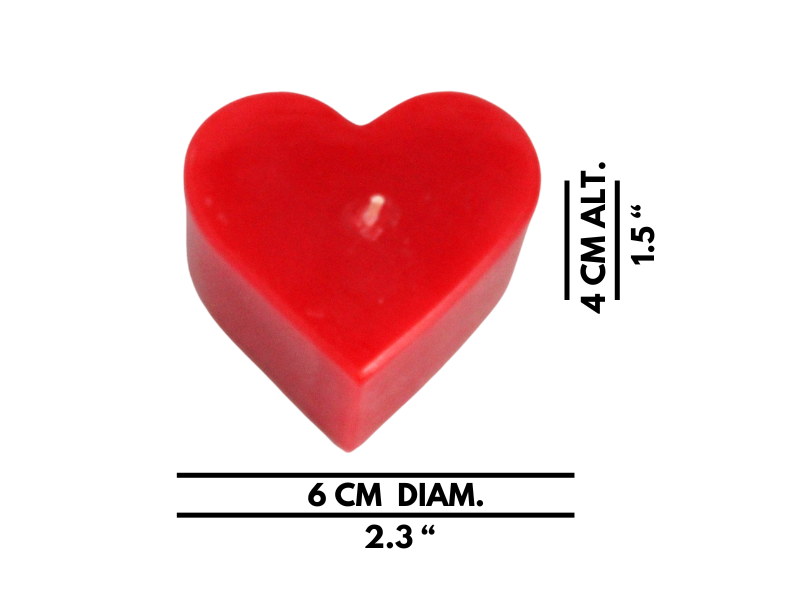 VELA CORAZON ROJO MINI