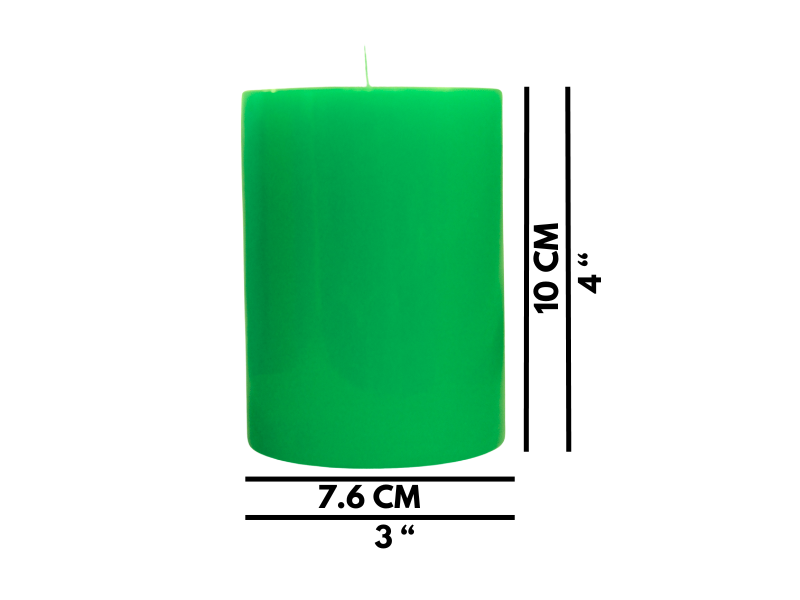 VELA DE INTENCIÓN CILINDRICA VERDE