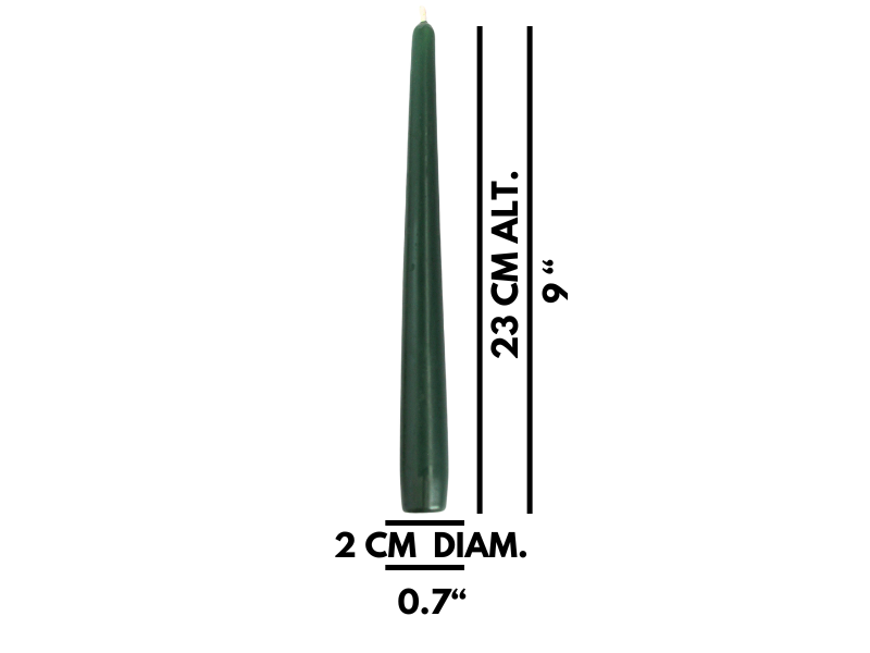 VELA TIPO LAPIZ CONICA VERDE