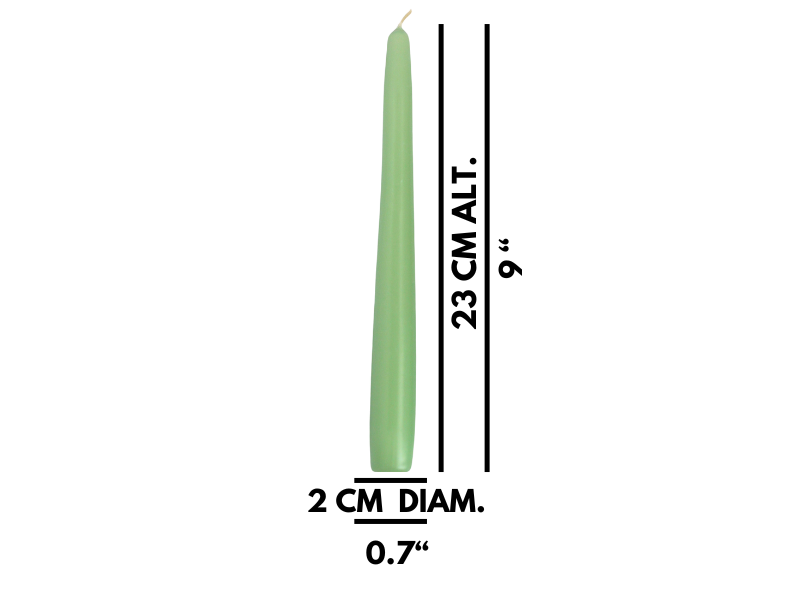 VELA TIPO LAPIZ CONICA VERDE MENTA