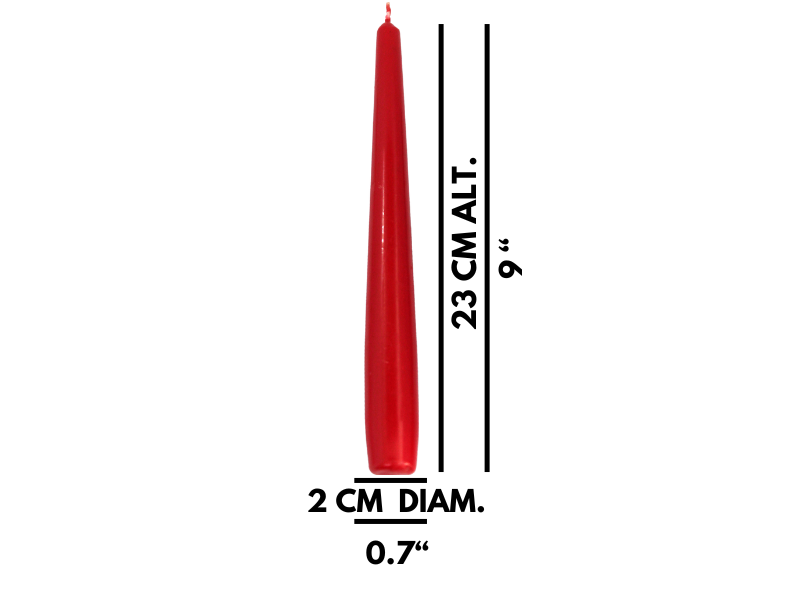 VELA TIPO LAPIZ CONICA ROJA 