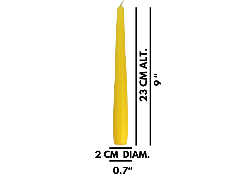 VELA  TIPO LAPIZ CONICA AMARILLO 